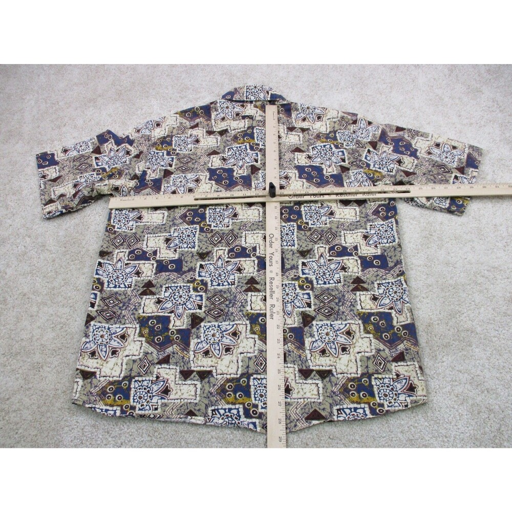 VINTAGE The Territory Ahead Shirt Men Small All Over Graphic Print Button Up USA - Picture 7 of 11